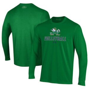 Men's Under Armour Green Notre Dame Fighting Irish Volleyball Performance Long Sleeve T-Shirt
