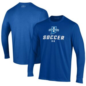Men's Under Armour Royal Indiana State Sycamores Soccer Performance Long Sleeve T-Shirt