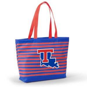 Women's Royal Louisiana Tech Bulldogs Wavy Striped Tatum Tote Bag