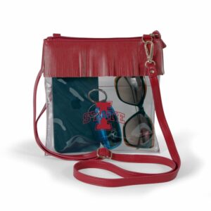 Women's Cardinal Iowa State Cyclones Judyann Clear Crossbody with Fringe
