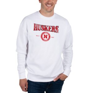 Unisex Uscape Apparel White Nebraska Huskers Coastal Fleece Pullover Sweatshirt
