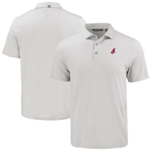 Men's Cutter & Buck White Cleveland Guardians Coastline Epic Comfort Eco Recycled Polo
