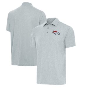 Men's Antigua Heather Gray Denver Broncos  Big & Tall Par 3 Polo