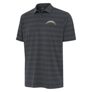 Men's Antigua Pewter Los Angeles Chargers  Tunnel Polo