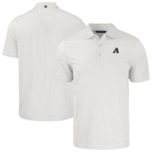 Men's Cutter & Buck White/Gray Arizona Diamondbacks Pike Eco Symmetry Print Stretch Recycled Polo