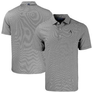 Men's Cutter & Buck Black/White Arizona Diamondbacks Forge Eco Double Stripe Stretch Recycled Polo