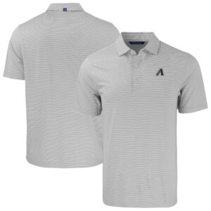 Men's Cutter & Buck Gray/White Arizona Diamondbacks Forge Eco Double Stripe Stretch Recycled Polo