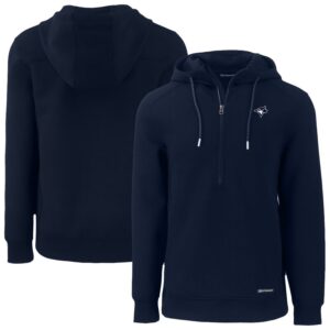 Men's Cutter & Buck Navy Toronto Blue Jays Roam Eco Recycled Half-Zip Hoodie