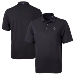 Men's Cutter & Buck Black Boston Red Sox Big & Tall Virtue Eco Pique Recycled Polo