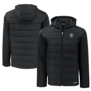 Men's Cutter & Buck Black Houston Astros Big & Tall Evoke Hybrid Eco Softshell Recycled Full-Zip Jacket
