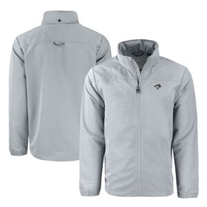 Men's Cutter & Buck Gray Toronto Blue Jays Big & Tall Charter Eco Knit Recycled Full-Zip Hoodie Jacket