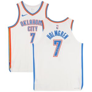 Chet Holmgren Oklahoma City Thunder Autographed Nike White Association Edition Authentic Jersey