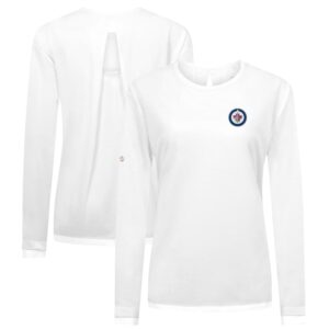 Women's Levelwear White Winnipeg Jets Sequoia Primary Logo Long Sleeve T-Shirt