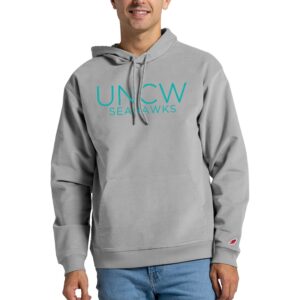 Men's League Collegiate Wear Gray UNC Wilmington Seahawks Stretch Corduroy Pullover Hoodie