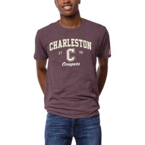 Men's League Collegiate Wear Heather Maroon Charleston Cougars Victory Falls Tri-Blend T-Shirt