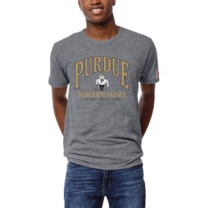 Men's League Collegiate Wear Heather Gray Purdue Boilermakers Victory Falls Tri-Blend T-Shirt