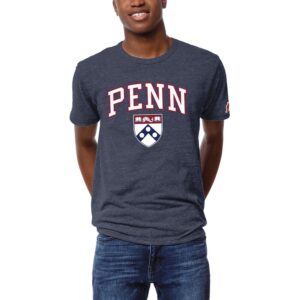 Men's League Collegiate Wear Heather Navy Pennsylvania Quakers Victory Falls Tri-Blend T-Shirt