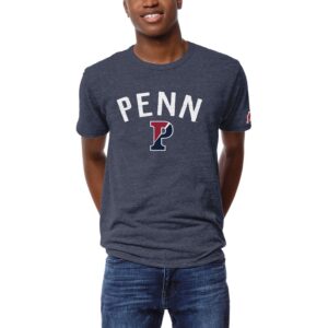Men's League Collegiate Wear Heather Navy Pennsylvania Quakers Victory Falls Tri-Blend T-Shirt