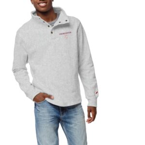 Men's League Collegiate Wear Ash Charleston Cougars 1636 Fleece Quarter-Snap Pullover Sweatshirt