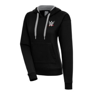 Women's Antigua Black WWE Victory Pullover Hoodie