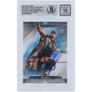 The Miz WWE Autographed 2020 Topps Finest Decade's Finest #S-10 Beckett Fanatics Witnessed Authenticated 10 Card