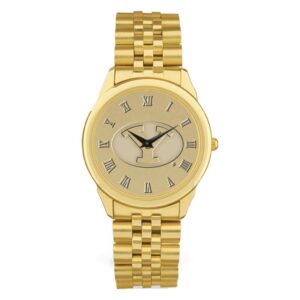 Men's Gold BYU Cougars Medallion Rolled Link Bracelet Wristwatch
