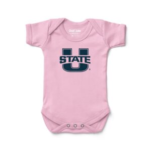 Newborn & Infant Chad & Jake Light Pink Utah State Aggies Bodysuit