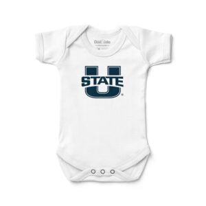 Newborn & Infant Chad & Jake White Utah State Aggies Bodysuit