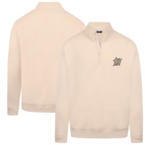 Men's Levelwear Khaki Miami Marlins Murray Quarter-Zip Sweatshirt