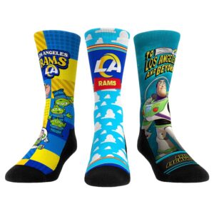 Unisex Rock Em Socks Los Angeles Rams Toy Story 3-Pack Crew Socks