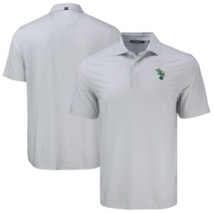 Men's Cutter & Buck Gray Athletics Pike Eco Diamond Dot Print Polo