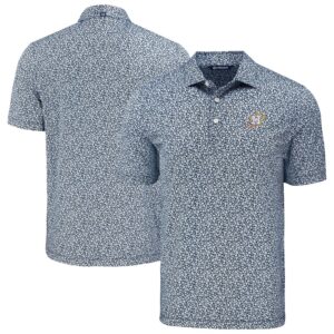Men's Cutter & Buck Navy Houston Astros Pike Eco Flora Print Recycled Polo