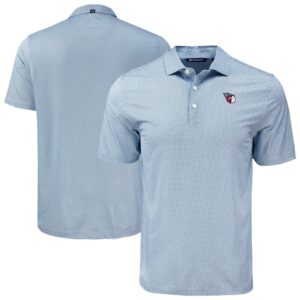 Men's Cutter & Buck Navy Cleveland Guardians Big & Tall Pike Eco Diamond Dot Print Polo