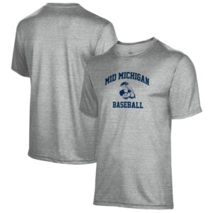 Men's ProSphere Gray Mid Michigan College Baseball T-Shirt