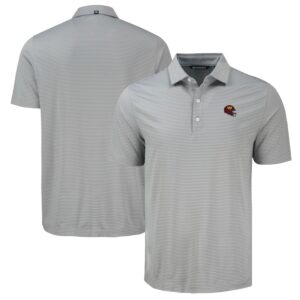 Men's Cutter & Buck Gray Washington Commanders Forge Eco Fine Line Stripe Polo