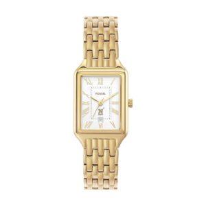Women's Fossil Navy Midshipmen Raquel Gold-Tone Stainless Steel Watch