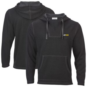 Women's Boxercraft Black Appalachian State Mountaineers Baja Fleece V-Neck Pullover Hoodie