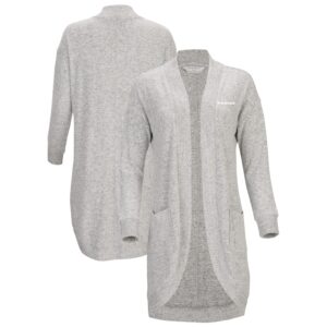 Women's Gray Kansas State Wildcats Oversized Cuddle Tri-Blend Cardigan