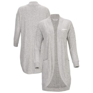 Women's Gray Liberty Flames Oversized Cuddle Tri-Blend Cardigan