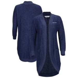 Women's Navy Penn State Nittany Lions Oversized Cuddle Tri-Blend Cardigan