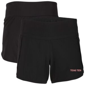 Women's Boxercraft Black Texas Tech Red Raiders Stretch Woven Lined Shorts
