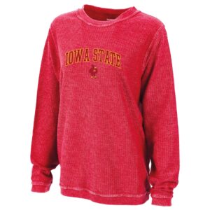 Women's Boxercraft Cardinal Iowa State Cyclones Rally Corduroy Pullover Sweatshirt