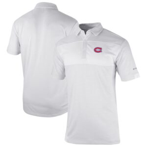 Men's Columbia  White Montreal Canadiens Omni-Wick Total Control Polo