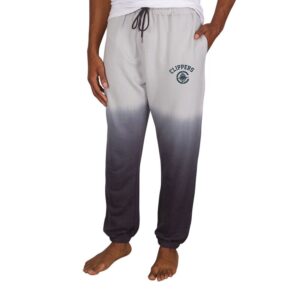 Men's Concepts Sport Gray/Charcoal LA Clippers Dusk Dip Dye Lightweight French Terry Lounge Pants
