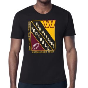 Men's Starter Black Washington Commanders Shield Logo T-Shirt