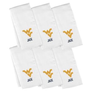 Infant Chad & Jake West Virginia Mountaineers Personalized Burp Cloth 6-Pack Set