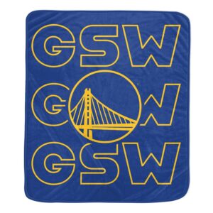 Pegasus  Golden State Warriors 50" x 60" Abbreviation Echo Ultra Soft Blanket