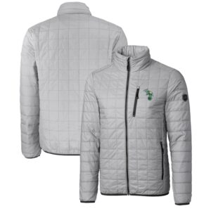 Men's Cutter & Buck Gray Athletics Big & Tall Rainier PrimaLoft® Eco Insulated Full-Zip Hoodie Puffer Jacket