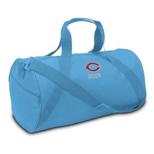 Youth Light Blue UChicago Maroons Personalized Duffel Bag