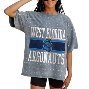 Women's Gameday Couture Gray West Florida Argonauts On the Ball Oversized T-Shirt